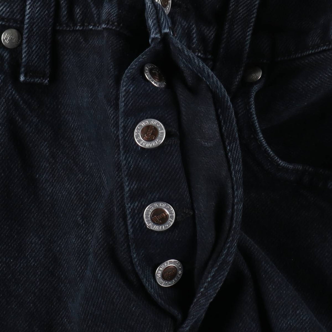 ~90'S Levi's Silver Tab GUYS FIT Black Denim Tapered Denim Pants, Made in USA, Women's Size M (W26 equivalent) unclear black type Vintage Second Hand