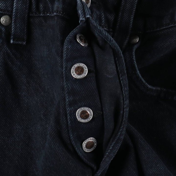 ~90'S Levi's Silver Tab GUYS FIT Black Denim Tapered Denim Pants, Made in USA, Women's Size M (W26 equivalent) unclear black type Vintage Second Hand