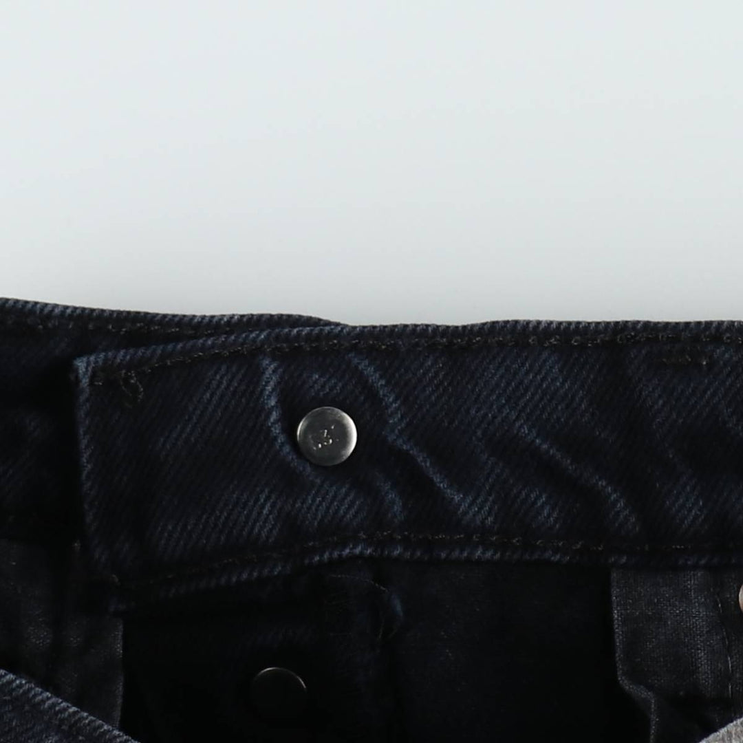 ~90'S Levi's Silver Tab GUYS FIT Black Denim Tapered Denim Pants, Made in USA, Women's Size M (W26 equivalent) unclear black type Vintage Second Hand
