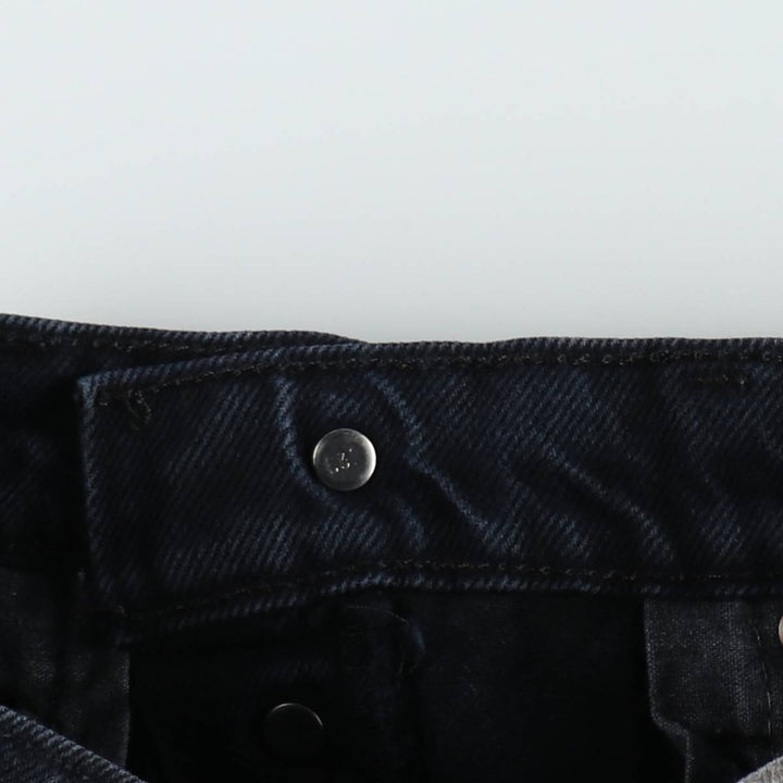 ~90'S Levi's Silver Tab GUYS FIT Black Denim Tapered Denim Pants, Made in USA, Women's Size M (W26 equivalent) unclear black type Vintage Second Hand