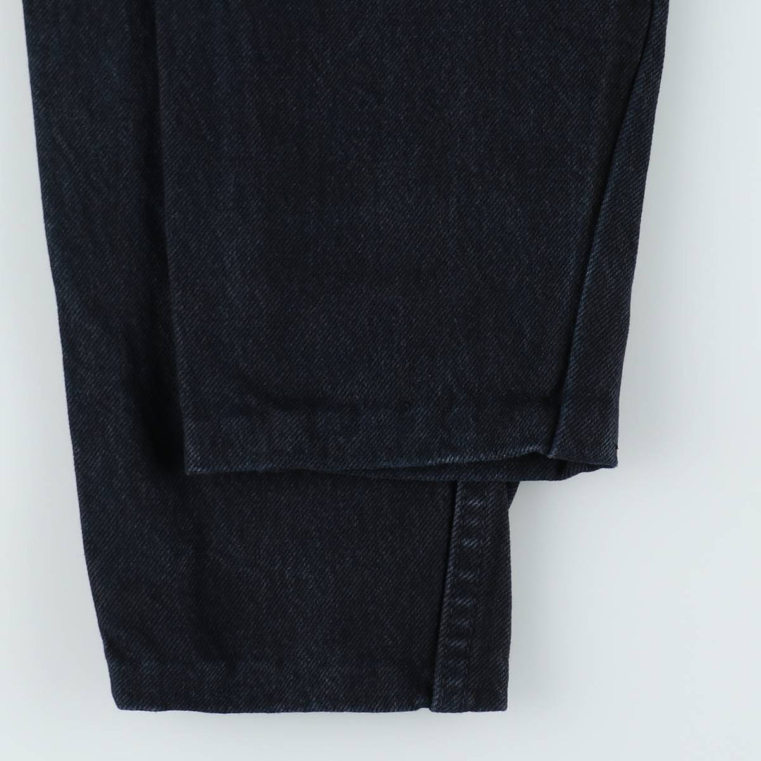 ~90'S Levi's Silver Tab GUYS FIT Black Denim Tapered Denim Pants, Made in USA, Women's Size M (W26 equivalent) unclear black type Vintage Second Hand