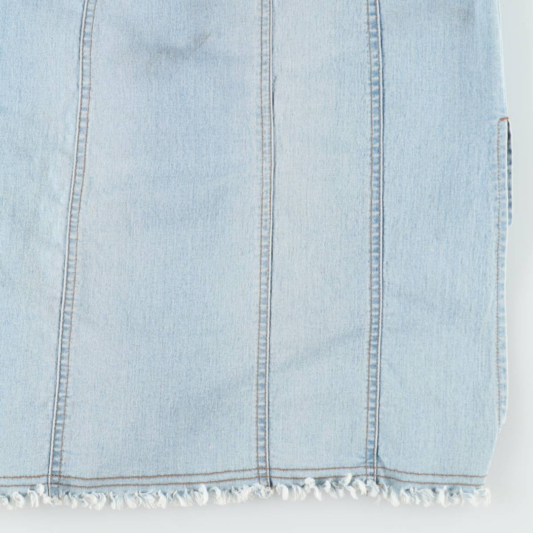 VERO MODA jeanswear Lace-up Midi Denim Dress Camisole Dress Women's Size M (approx.) cotton blue type Vintage Second Hand