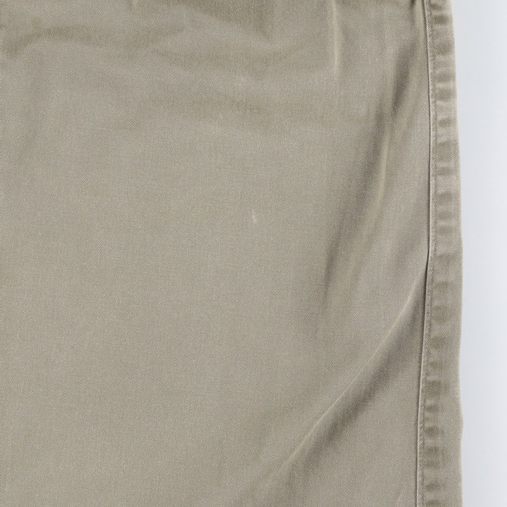 Ralph Lauren two-pleat cotton midi A-line chino skirt, women's size L. cotton Khaki type Vintage Second Hand