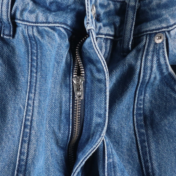 Square Circle Denim Half-Length Flare Skirt (Women's Size S) unclear blue type Vintage Second Hand