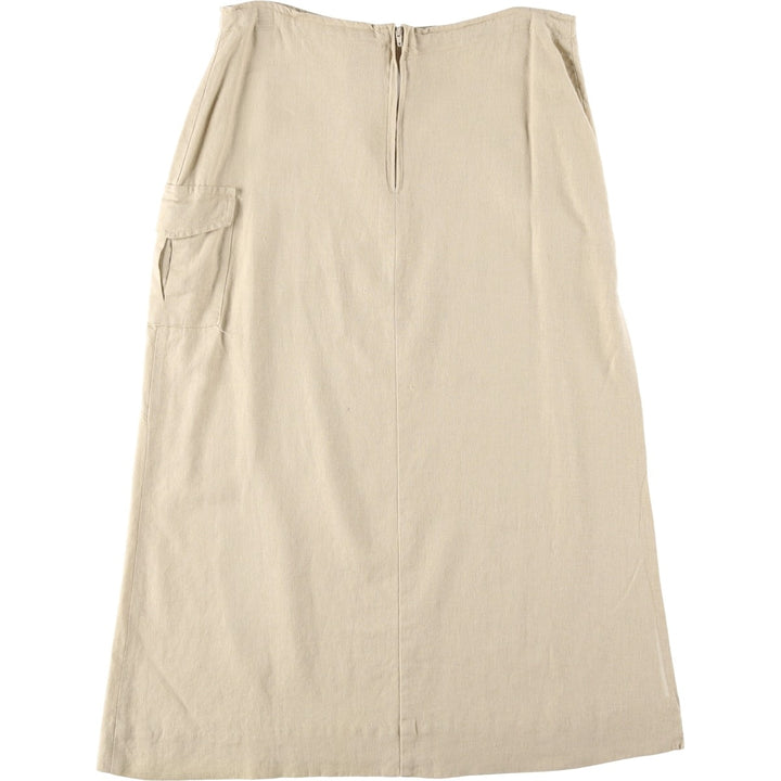O Fashion Midi-length A-line skirt, women's size XL equivalent unclear unbleached Vintage Second Hand