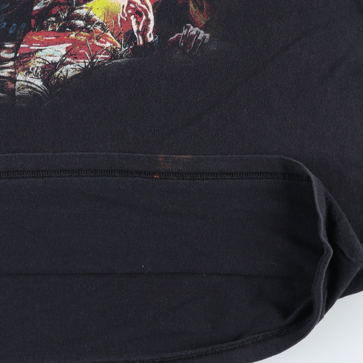 M&O IRON MAIDEN Band T-shirt (Men's size L) cotton black type Vintage Second Hand