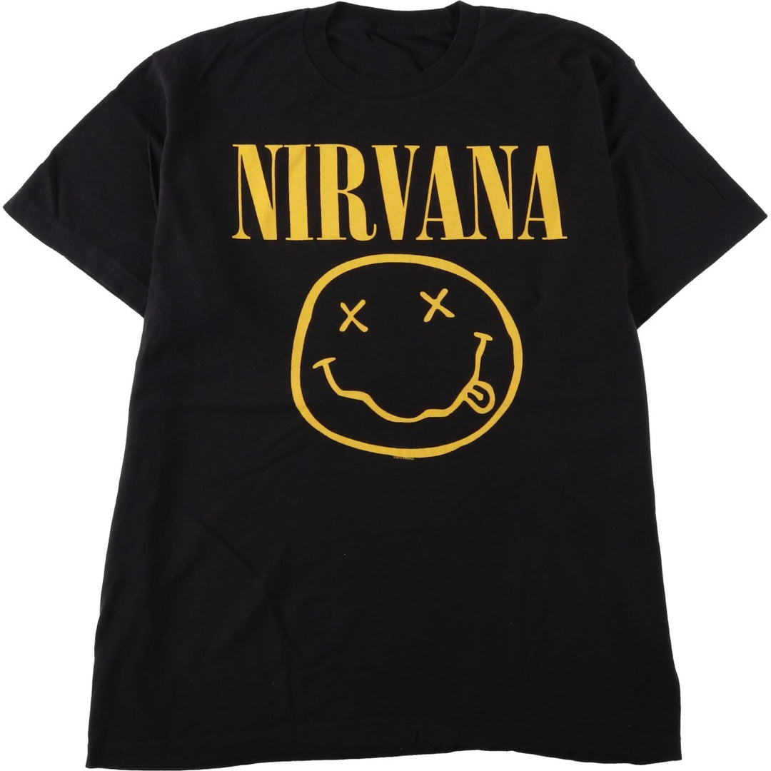 NIRVANA Nirvana Band T-shirt, Band T, Men's XL size unclear black type Vintage Second Hand