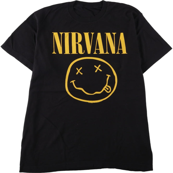 NIRVANA Nirvana Band T-shirt, Band T, Men's XL size unclear black type Vintage Second Hand