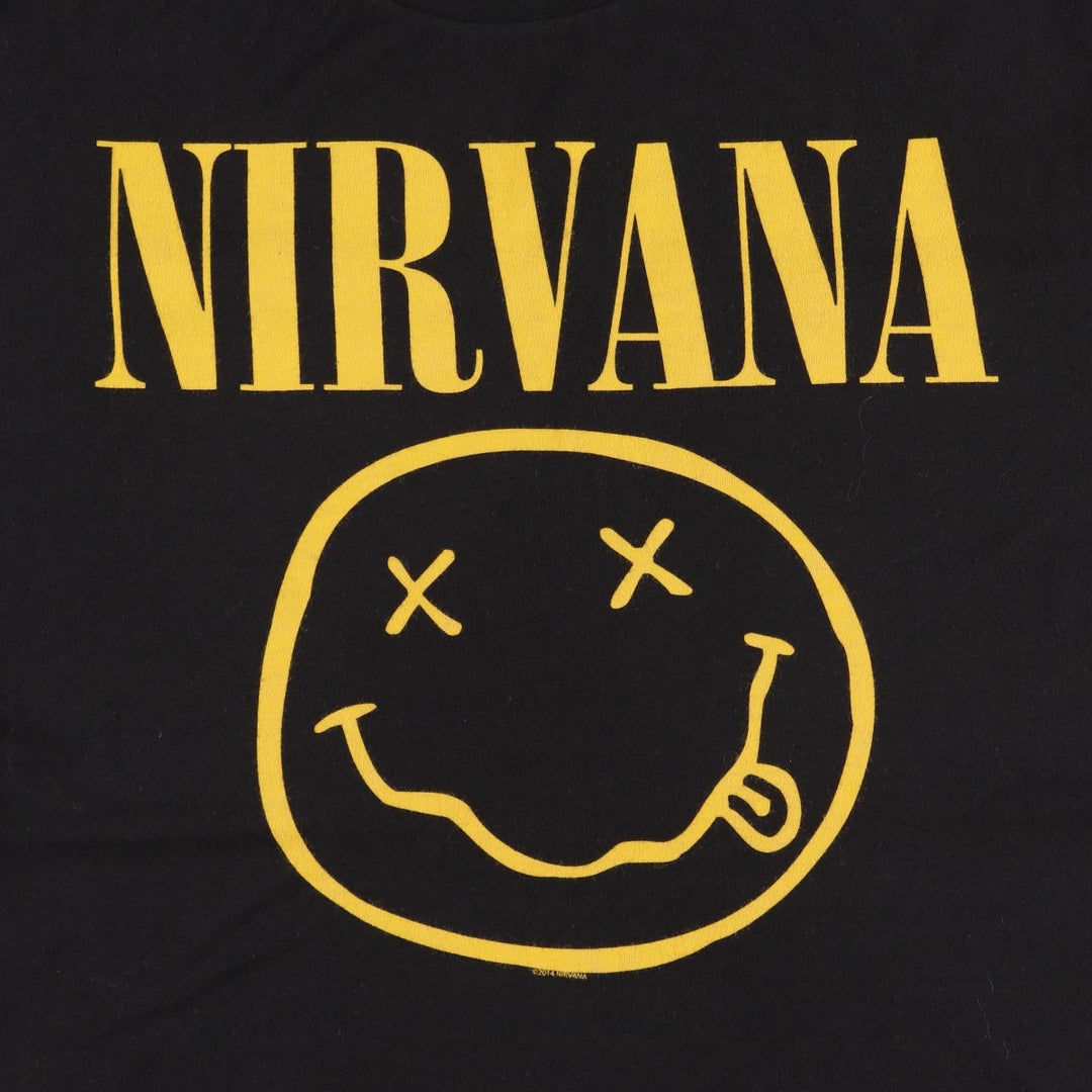 NIRVANA Nirvana Band T-shirt, Band T, Men's XL size unclear black type Vintage Second Hand