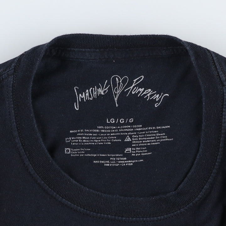 THE SMASHING PUMPKINS Smashing Pumpkins Band T-shirt Band T Men's L size cotton black type Vintage Second Hand