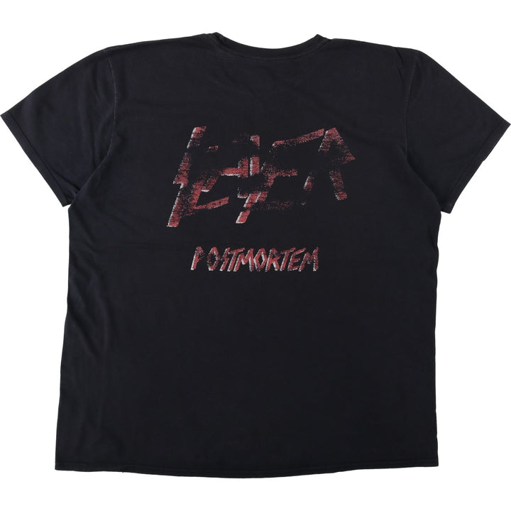 Anvil SLAYER band t-shirt, men's size XL equivalent. cotton black type Vintage Second Hand