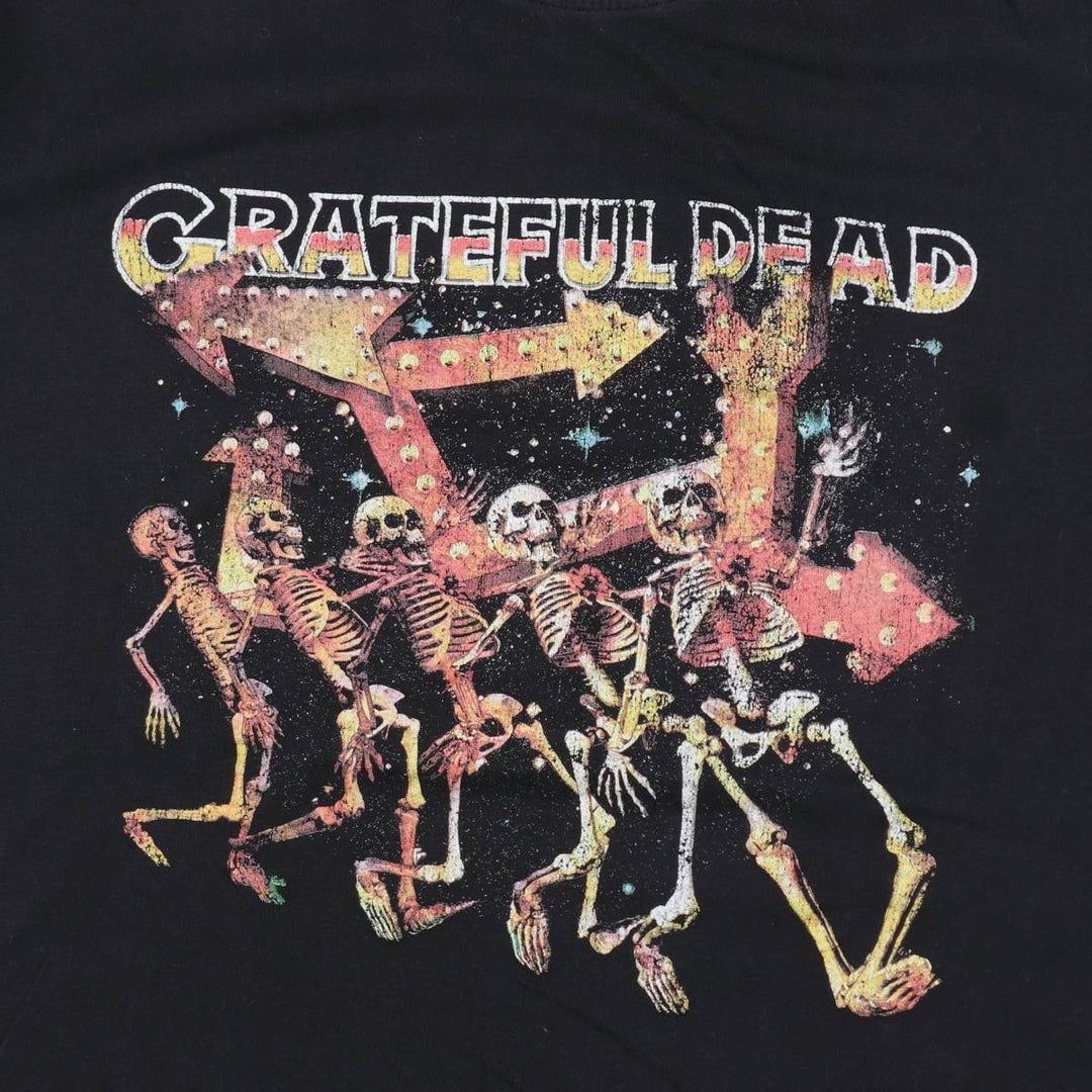 GRATEFUL DEAD Skull Pattern Band T-Shirt, Made in the UK, Men's Size L (approx.) cotton black type Vintage Second Hand