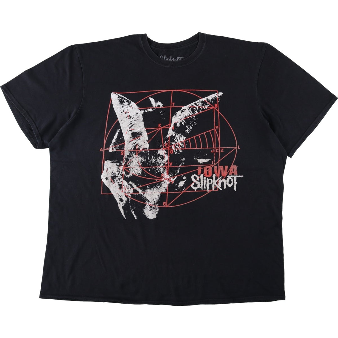 Slipknot band t-shirt, men's size XXL equivalent. cotton black type Vintage Second Hand