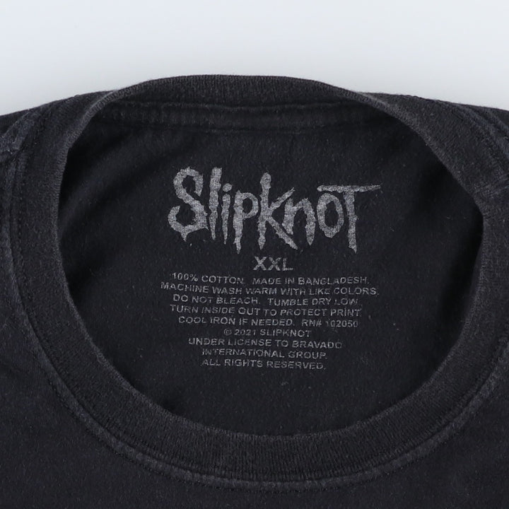Slipknot band t-shirt, men's size XXL equivalent. cotton black type Vintage Second Hand