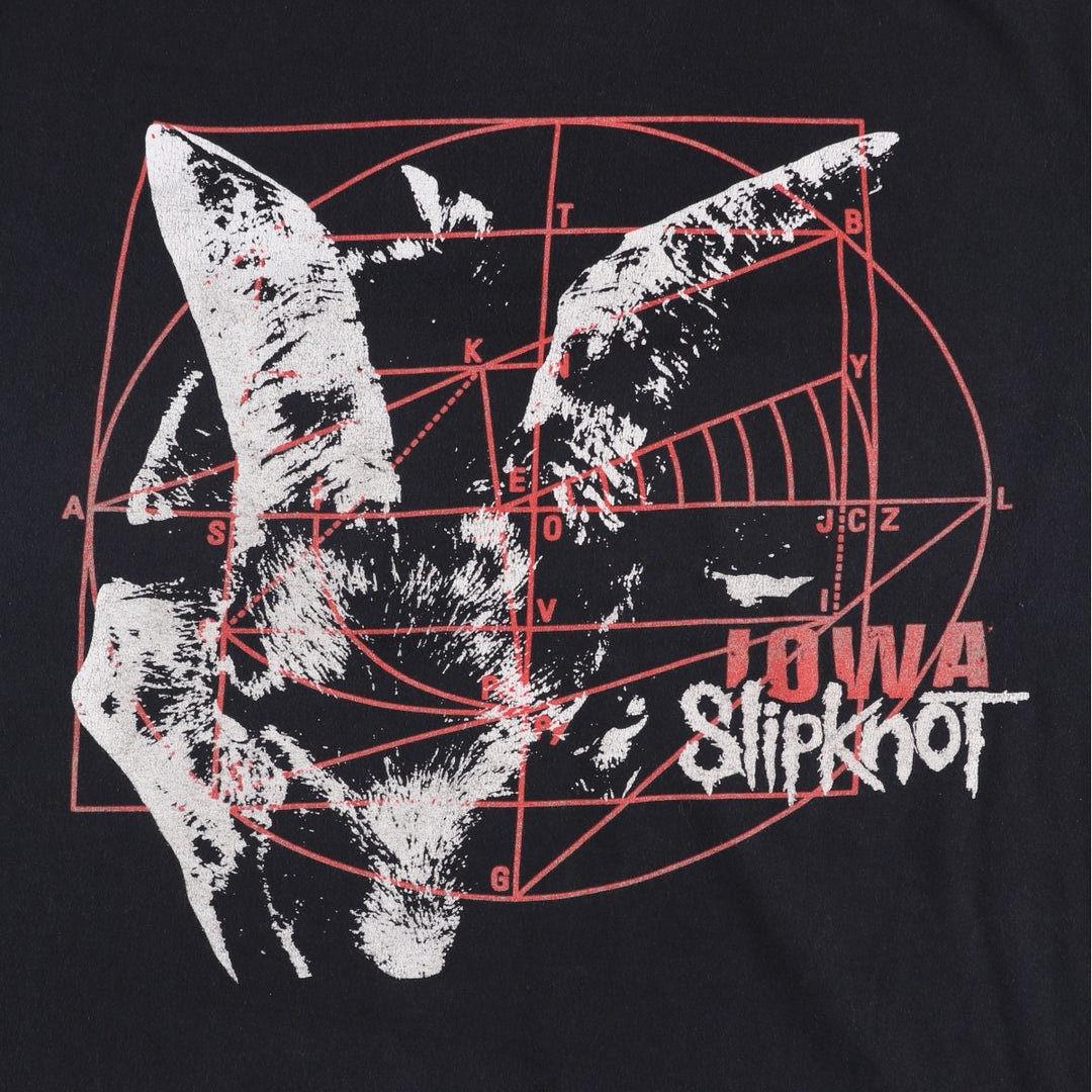 Slipknot band t-shirt, men's size XXL equivalent. cotton black type Vintage Second Hand