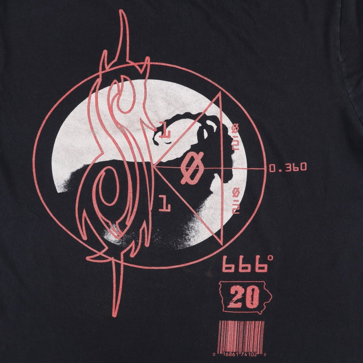 Slipknot band t-shirt, men's size XXL equivalent. cotton black type Vintage Second Hand