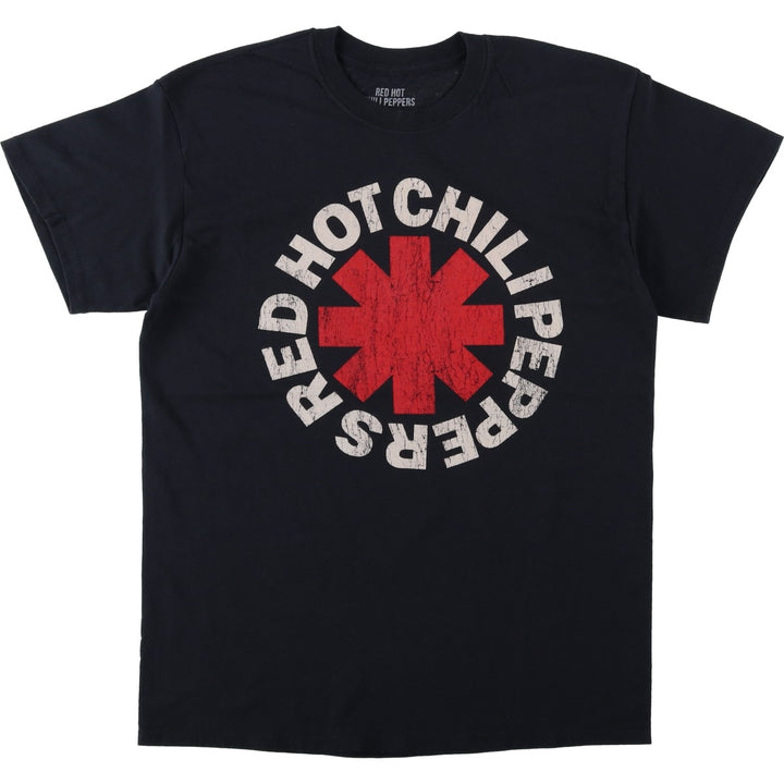RED HOT CHILI PEPPERS Red Hot Chili Peppers Band T-shirt Band T Men's M size cotton black type Vintage Second Hand