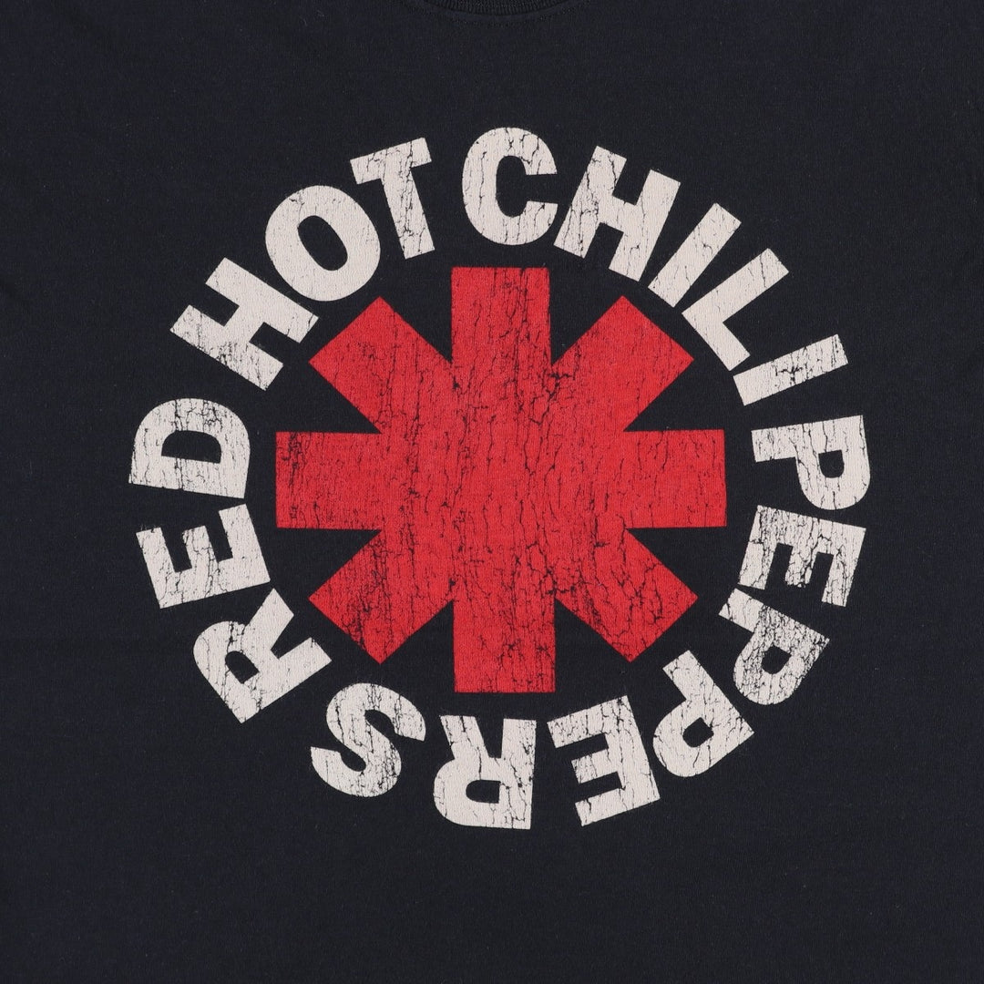 RED HOT CHILI PEPPERS Red Hot Chili Peppers Band T-shirt Band T Men's M size cotton black type Vintage Second Hand
