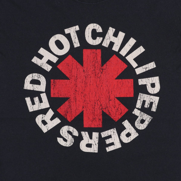 RED HOT CHILI PEPPERS Red Hot Chili Peppers Band T-shirt Band T Men's M size cotton black type Vintage Second Hand