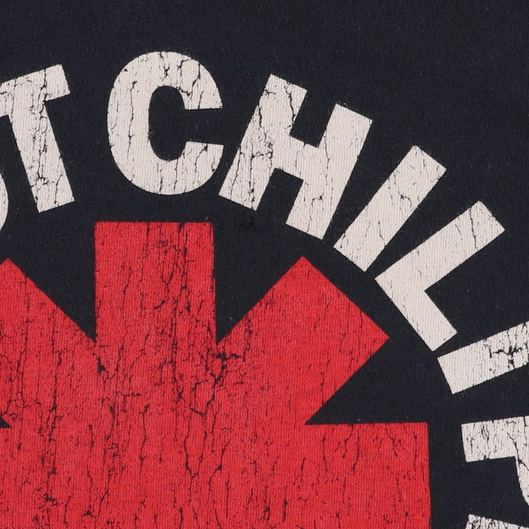 RED HOT CHILI PEPPERS Red Hot Chili Peppers Band T-shirt Band T Men's M size cotton black type Vintage Second Hand
