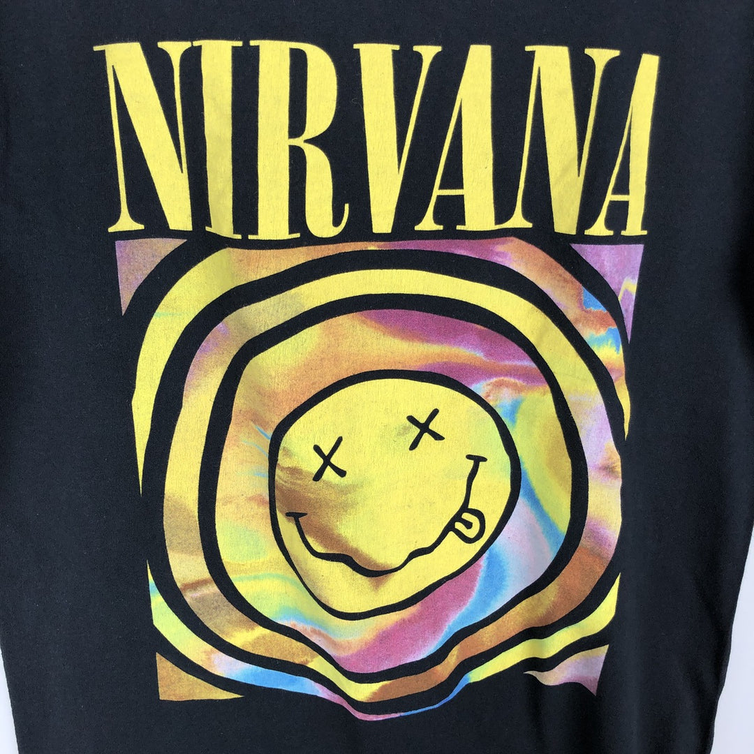 NIRVANA Nirvana Band T-shirt, Band T, Men's M size unclear black type Vintage Second Hand
