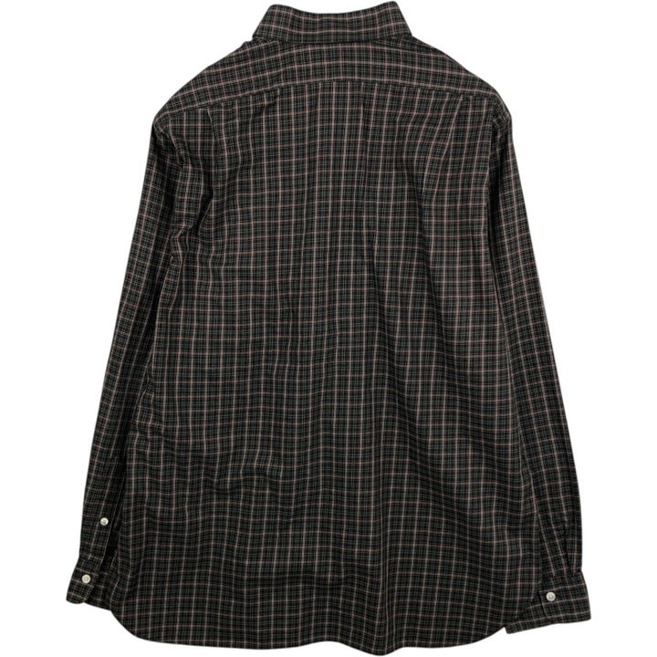 Ralph Lauren Regent Long-Sleeve Cotton Check Shirt, Men's Size L (approx.) cotton Green type dark green Vintage Second Hand