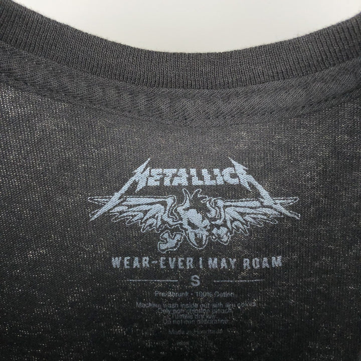 METALLICA Metallica Band T-shirt Band T Men's S size cotton black type Vintage Second Hand