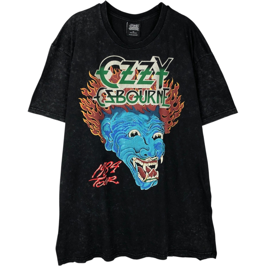 Ozzy Osbourne Band T-shirt, Men's XL size cotton black type Vintage Second Hand