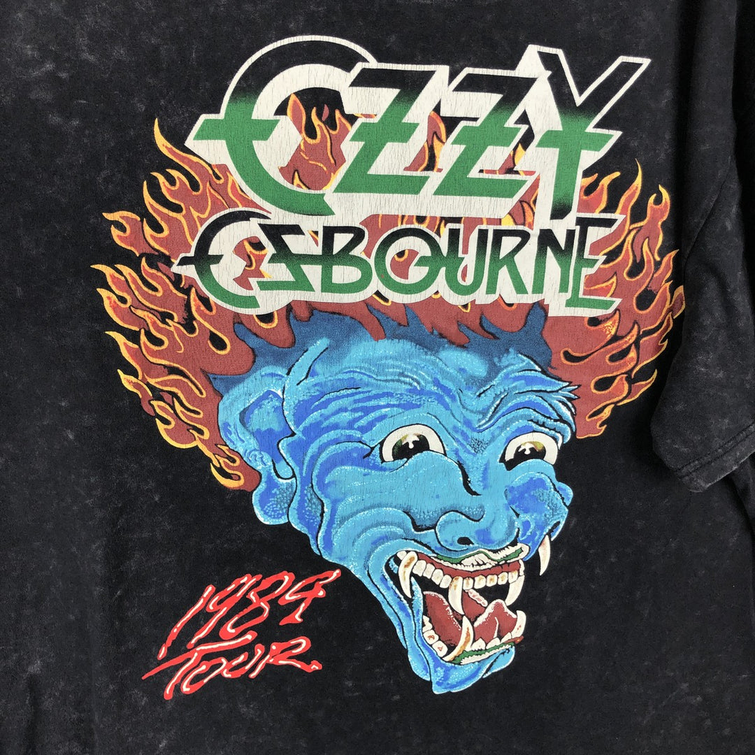 Ozzy Osbourne Band T-shirt, Men's XL size cotton black type Vintage Second Hand