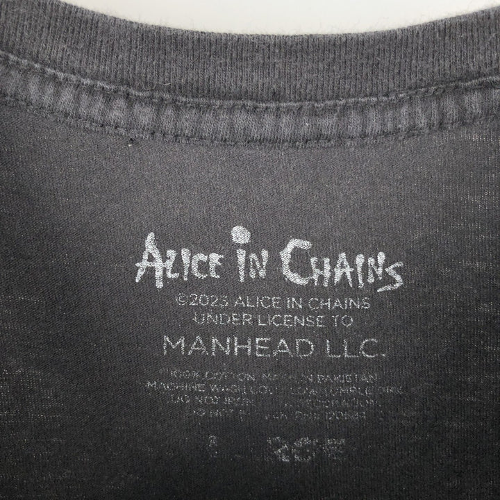 ALICE IN CHAINS band T-shirt, men's size L cotton black type Vintage Second Hand