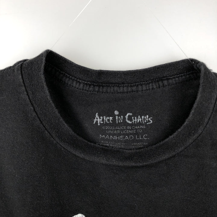 ALICE IN CHAINS band T-shirt, men's size L cotton black type Vintage Second Hand
