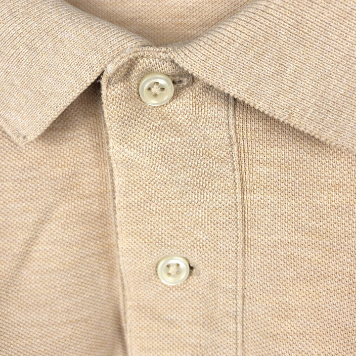 Ralph Lauren POLO by Ralph Lauren long sleeve polo shirt, men's size L cotton Beige type Vintage Second Hand