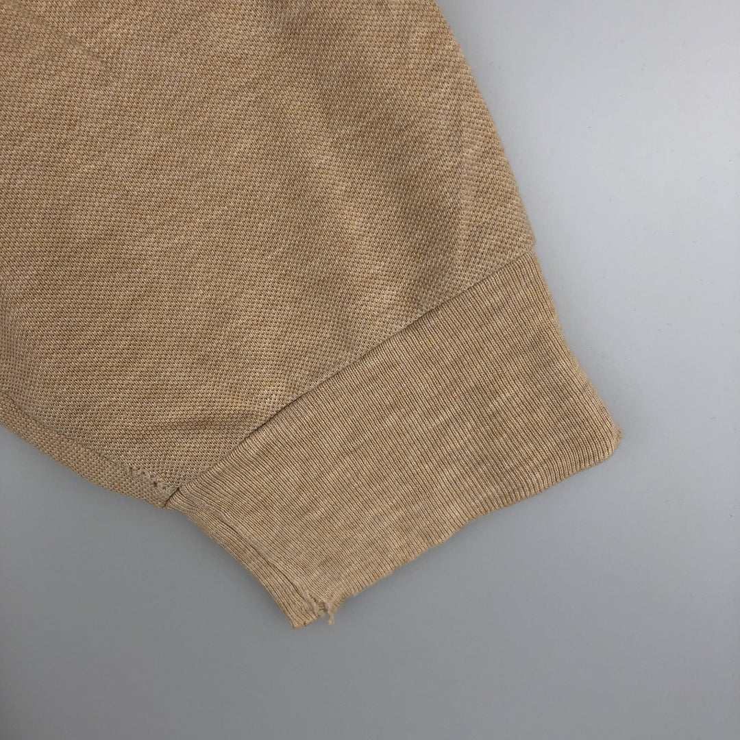 Ralph Lauren POLO by Ralph Lauren long sleeve polo shirt, men's size L cotton Beige type Vintage Second Hand
