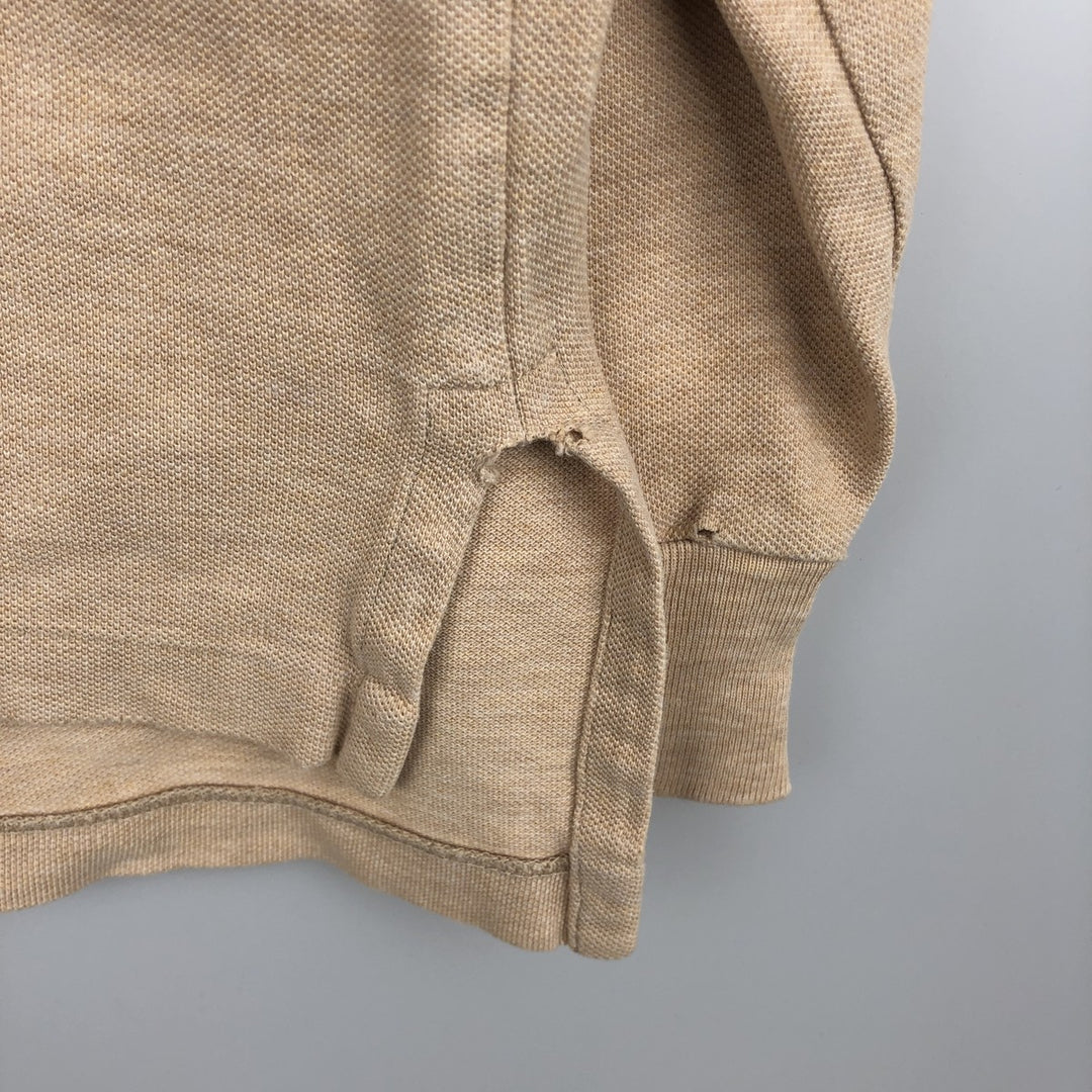 Ralph Lauren POLO by Ralph Lauren long sleeve polo shirt, men's size L cotton Beige type Vintage Second Hand