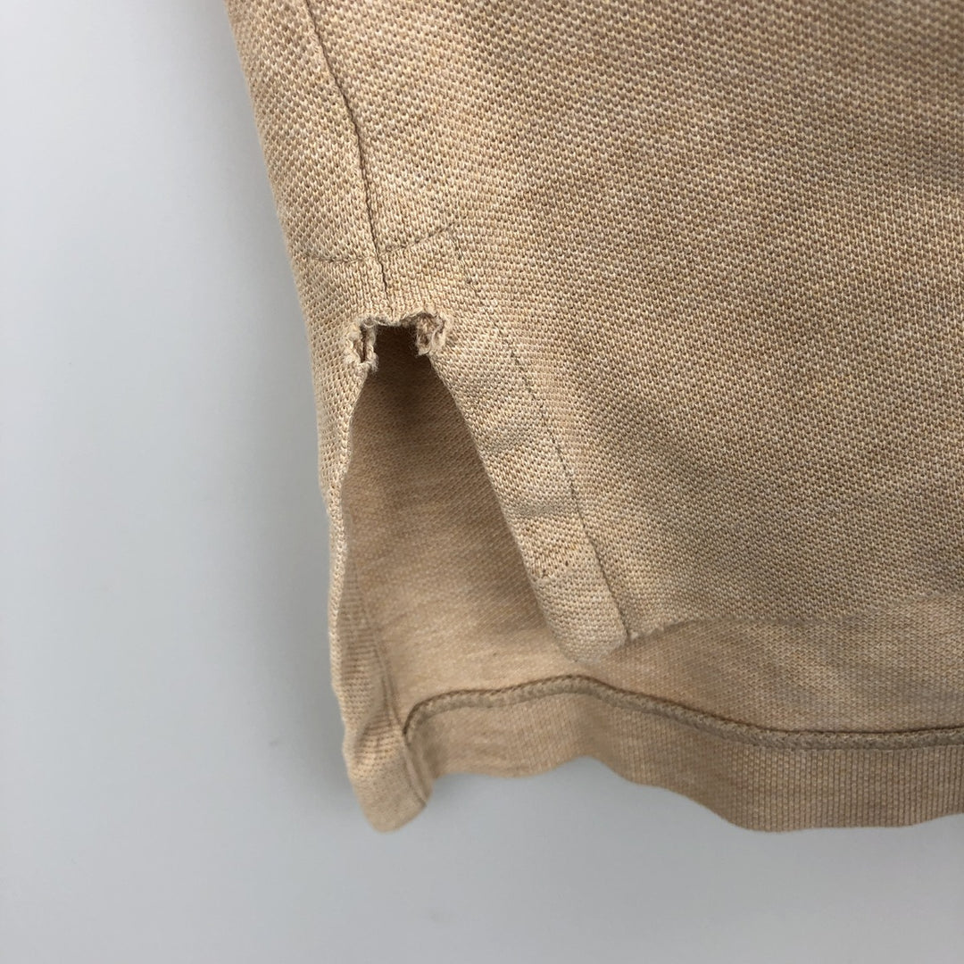 Ralph Lauren POLO by Ralph Lauren long sleeve polo shirt, men's size L cotton Beige type Vintage Second Hand