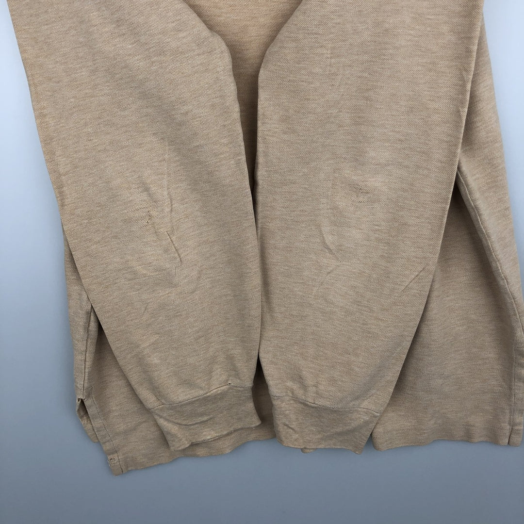 Ralph Lauren POLO by Ralph Lauren long sleeve polo shirt, men's size L cotton Beige type Vintage Second Hand