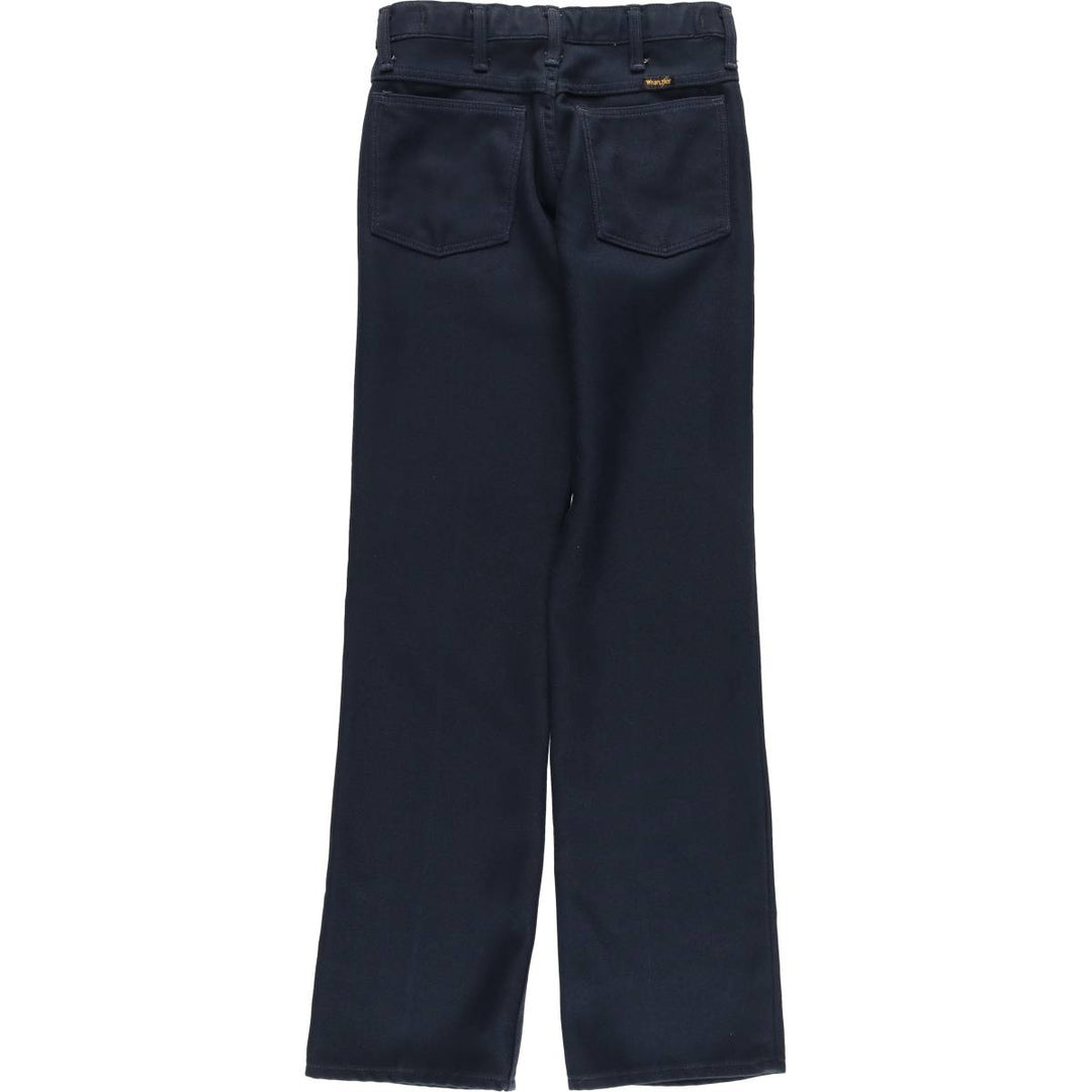 80s-90'S Wrangler slacks, made in USA, women's size XS equivalent, vintage. polyester navy blue type Vintage Second Hand