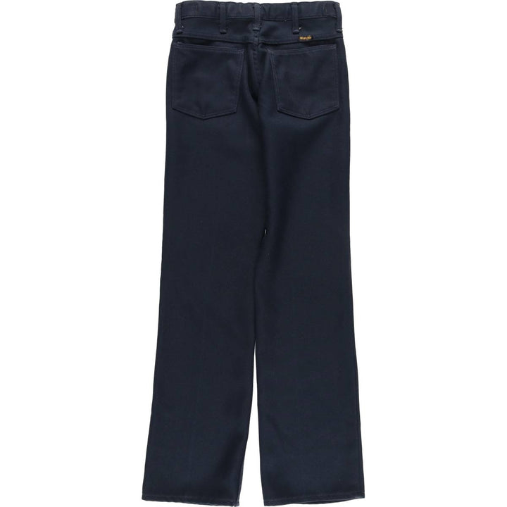 80s-90'S Wrangler slacks, made in USA, women's size XS equivalent, vintage. polyester navy blue type Vintage Second Hand