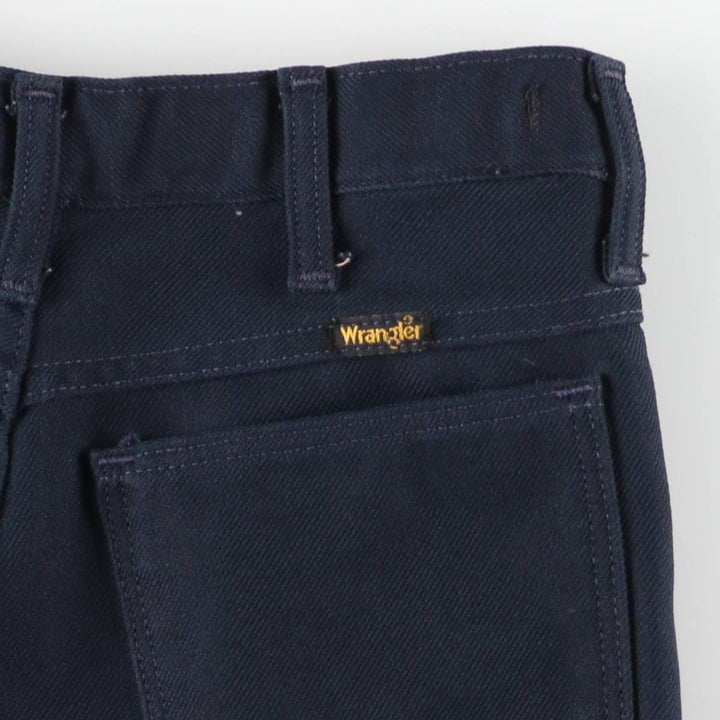 80s-90'S Wrangler slacks, made in USA, women's size XS equivalent, vintage. polyester navy blue type Vintage Second Hand
