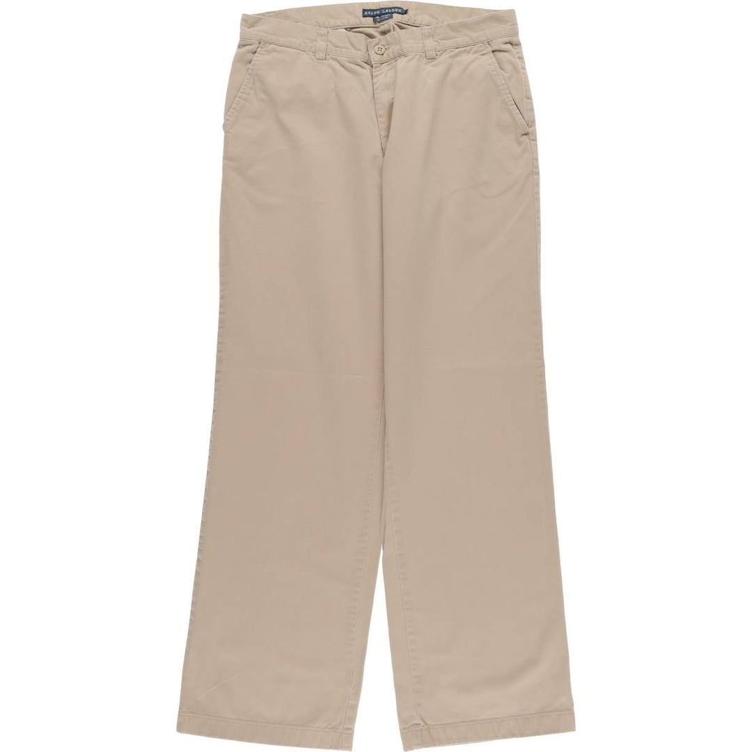 Ralph Lauren Chino Pants, Women's XL (equivalent to W32) cotton Beige type Vintage Second Hand
