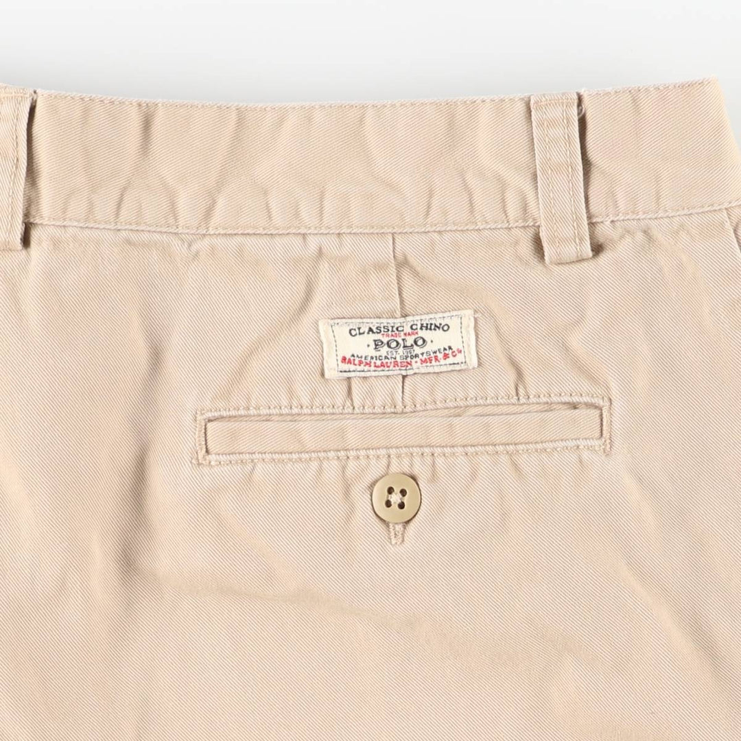 Ralph Lauren Chino Pants, Women's XL (equivalent to W32) cotton Beige type Vintage Second Hand