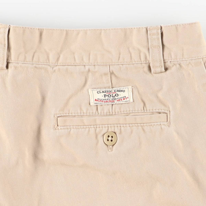 Ralph Lauren Chino Pants, Women's XL (equivalent to W32) cotton Beige type Vintage Second Hand