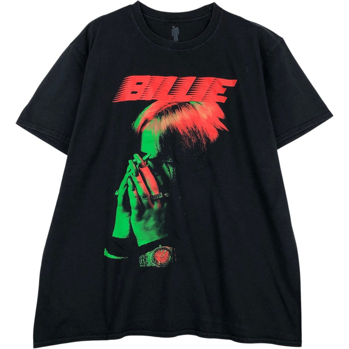 BILLIE EILISH Billie Eilish Band T-Shirt, Men's XL cotton black type Vintage Second Hand