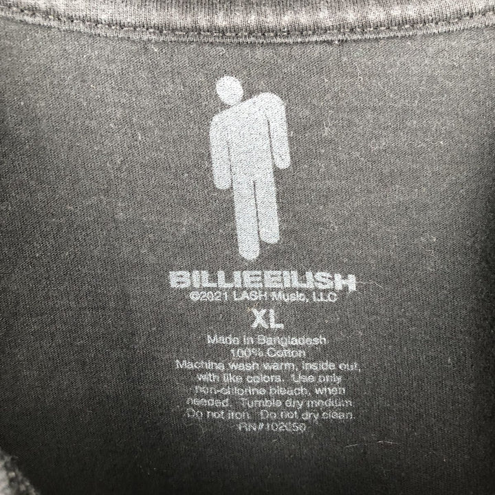 BILLIE EILISH Billie Eilish Band T-Shirt, Men's XL cotton black type Vintage Second Hand