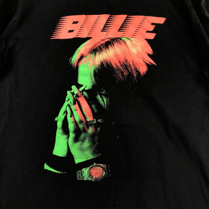BILLIE EILISH Billie Eilish Band T-Shirt, Men's XL cotton black type Vintage Second Hand