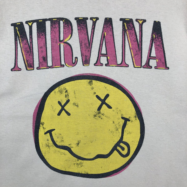 NIRVANA Nirvana Band T-shirt, Band T, Men's XL size cotton Beige type Vintage Second Hand