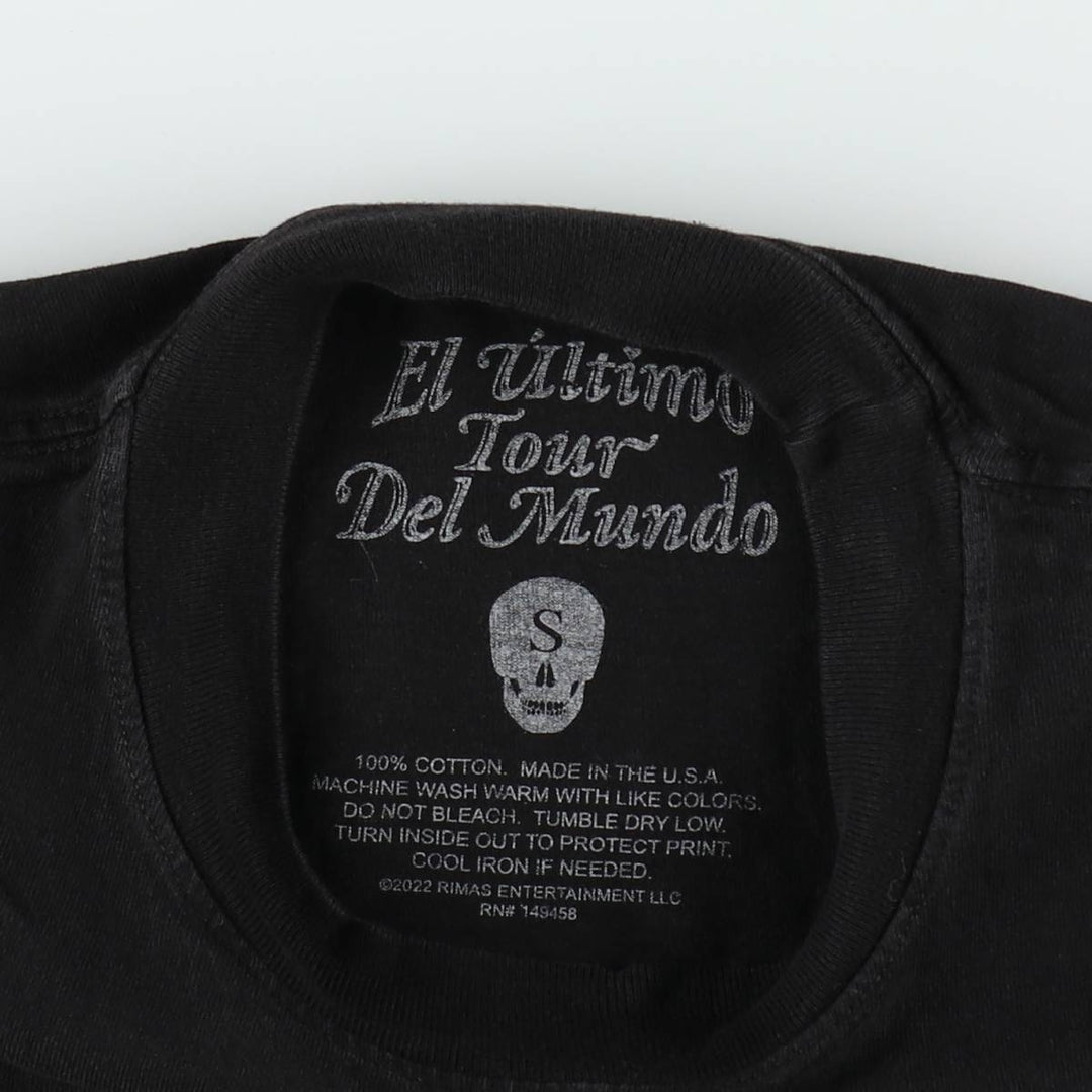 BAD BUNNY Band T-shirt, Made in USA, Men's Size S (approx.) cotton black type Vintage Second Hand