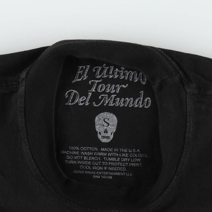 BAD BUNNY Band T-shirt, Made in USA, Men's Size S (approx.) cotton black type Vintage Second Hand