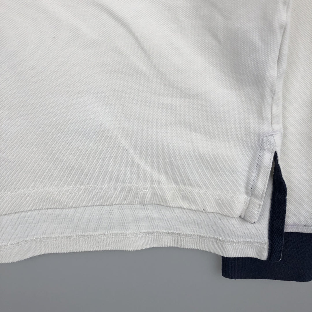 Ralph Lauren POLO by Ralph Lauren CUSTOM FIT Big Pony Long-Sleeve Rugby Shirt, Men's Size S (approx.) cotton white type Vintage Second Hand