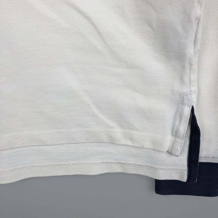 Ralph Lauren POLO by Ralph Lauren CUSTOM FIT Big Pony Long-Sleeve Rugby Shirt, Men's Size S (approx.) cotton white type Vintage Second Hand